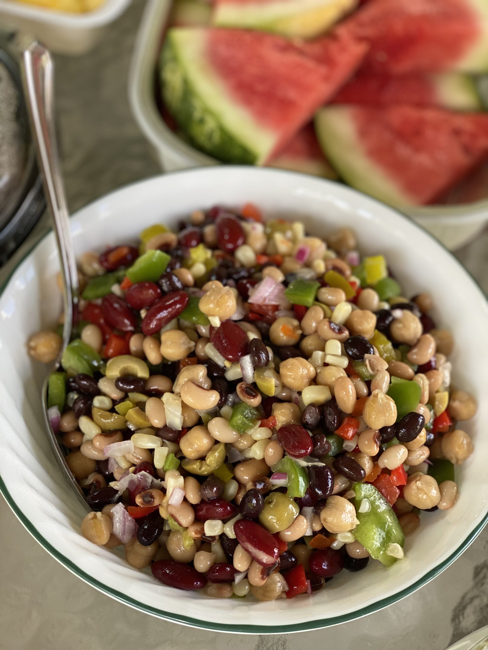 Multi Bean Salad Around Our Family Table